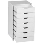 Vinsetto - Armoire de classement mobile format lettre/A4 avec tiroirs et roulettes - blanc-Son design élégant s'harmonisera avec votre espace et apportera de la cohésion à votre bureau 
