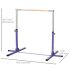 Soozier - Barre de gymnastique professionnelle pour tout-petits à domicile - violet-Tube en acier solide et robuste avec revêtement en poudre