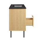 Modway - Chaucer 48" Vanité de salle de bain à un seul lavabo - Noir de chêne-Assemblée requise