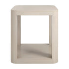 Hudson&Canal - Table d'appoint carrée Stellan de 50 cm de largeur, , blanc aulne-La table est fabriquée à partir de matériaux MDF de haute qualité et durables