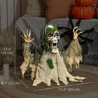Outsunny - Halloween Squelette animé - décorations effrayantes d'Halloween-Fabriqué à partir de matériaux robustes et durables pour vous garantir de nombreux Halloween 