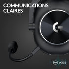 Logitech G - PRO X 2 LIGHTSPEED Casque gaming sans fil - Noir-Enceinte surround : Casque DTS X 2.0(1) Surround 7.1 pour une vision plus précise de la position et de la distance des objets dans le jeu.
