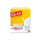 Glad - Sacs Kitchen Catchers d à nœud facile avec Febreze - 25L - Paquet de 24-SACS À ORDURES BLANCS: Boîte de 24 petits sacs à ordures de Glad d’une capacité de 25 L.