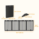 PawHut - Barrière pour animaux extra large autoportante 80 po avec pieds de support - noir-Le motif de patte découpé sur le dessus est mignon 