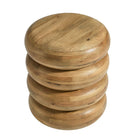 Modway - Ellery Rond empilé Bois Table d’appoint - Naturel-6
