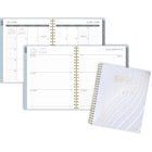 Mead - Agenda scolaire hebdomadaire/mensuel lignes de rêve 2026-2027 - 11 po H x 8 1/2 po l - gris - bilingue-Format des pages : 11 po H x 8 1/2 po l