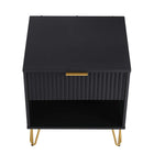 Manhattan Comfort - Table de nuit moderne DUMBO 20,07" à 1 tiroir - Noir-Garantie limitée du fabricant de 30 jours