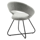 Modway - Nouvelle Tissu rembourré Chaise à manger Ensemble de 2 - Noir Gris clair-Capacité de poids de la chaise : 331 lb.