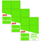 JAM Paper Étiquettes postales, 3 1/3 x 4 po, rouge néon, 6/page, 360/paquet-Taille : 2,63 x 1 po