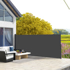 Outsunny - Store latéral rétractable - 13 pi x 6 pi - noir-Store rétractable : vous pouvez dérouler ou remonter le store en toute fluidité

