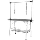 PawHut - Table de Toilettage pour Chien avec Bras Réglables - Noir-Le bras de toilettage réglable convient aux animaux jusqu'à 35,4 po (90 cm) de long