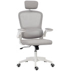 HOMCOM - Chaise de bureau ergonomique avec support lombaire et accoudoirs relevables - gris-Le design dynamique à double dossier offre un soutien flexible, soulageant la pression après de longues heures 