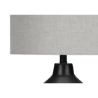 Monarch Specialties - Luminaire - 24 po H Lampe De Table - Béton Noir - Abat-Jour Gris - Contemporain-Dimensions assemblées : 14 po L x 14 po P x 24 po H. base : 7,5 po L x 7,5 po P x 12,75 po H. abat-jour : 14 po L x 14 po P x 10 po H