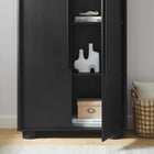 Modway - Bellamy Haute et voûtée Armoire de rangement - Noir-Construction solide