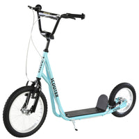 Aosom - Trottinette pour jeunes avec guidon réglable - bleu-Aidez votre enfant à perfectionner son sens de l’équilibre et à renforcer sa force 