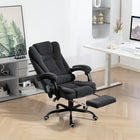 Vinsetto - Fauteuil de bureau à massage vibrant 7 points avec repose-pieds et roulettes pivotantes - noir-Hauteur d’assise réglable de 18,1 po à 22 po (46 cm à 56 cm) pour s’adapter à votre style d’assise