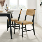 Modway - Bodie Chaise à manger - Black Natural-Aucune assemblée requise