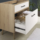 Modway - Maverick 36" Lavabo de l’armoire à vanité de la salle de bain non inclus - Oak White-Installations et bassin d’évier non inclus