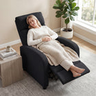 HOMCOM - Fauteuil inclinable push back avec siège rembourré pour home cinéma - noir-Montage en 15 minutes grâce à des pièces simples et étiquetées 