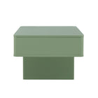 Manhattan Comfort - Table basse moderne Ella 120 cm - Vert sauge-Conception de façade de tiroir à demi-cercle surélevé