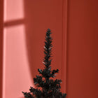 HOMCOM - Arbre de Noël - arbre de Noël fin avec branches réalistes - noir-Couleur : noir 