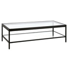 Hudson&Canal - Table basse rectangulaire Alexis , 137 cm de large, bronze noirci-Un design contemporain moderne pour votre salon, votre bureau et plus encore