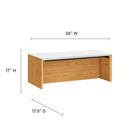Modway - Kinetic Support mural de 38" Bureau avec armoire et tablette - White Natural-Portes à fermeture magnétique