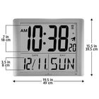 Marathon - Horloge atomique numérique murale Super-Jumbo avec chiffres de 7 po, gris graphite-AUTO-RÉGLAGE - utilise les fréquences radio diffusées de l'horloge atomique colourado de NIST