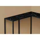 Monarch Specialties - 2158 Table D'Appoint - 36 po L/Marbre Noir/Console De Coin-3