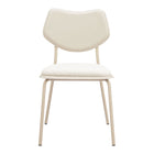 Zuo - Zeal Chaise de salle à manger - Gris pâle/Beige - Ensemble de 4-Tissu confortable et durable