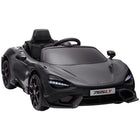 Qaba - Voiture RC électrique McLaren sous licence 12V pour enfants - noir-La licence McLaren 765LT garantit un design authentique et un branding exclusif 
