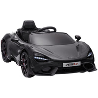 Qaba - Voiture RC électrique McLaren sous licence 12V pour enfants - noir-La licence McLaren 765LT garantit un design authentique et un branding exclusif 