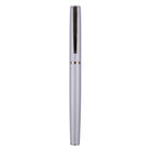 Gry Mattr − Stylo gel corps bleu/gris − accents de chrome noir − 0,7 mm-Stylo Gel