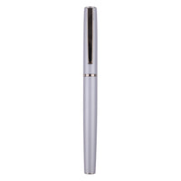 Gry Mattr − Stylo gel corps bleu/gris − accents de chrome noir − 0,7 mm-Stylo Gel
