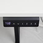 Ezywork - Bureau debout électrique à pièce entière - Cadre noir / Dessus blanc-Capacité de poids : 154 lb