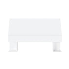 Nexera - Tête de lit double, Blanc-2 sections de rangement latéral pour vos livres et magazines