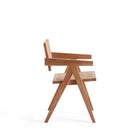 Manhattan Comfort - Lot de 2 chaises de salle à manger avec accoudoirs Hamlet 19,67 po style industriel chic - Nature-Hauteur d’assise : 46 cm avec une capacité de poids de 125 kg