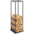 Outsunny - Porte-bûches extérieur- support à bois robuste-Le cadre métallique épaissi supporte 220 lb, offrant une solution solide et sûre 