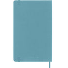 Moleskine - Carnet classique, grand format, ligné, bleu corail, couverture rigide (5 x 8,25)-Pochette intérieure à soufflet au dos