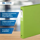 Davis Group Super économie, Reliure à anneaux ronds 1 po, paquet de 6 – Vert Lime-Anneau Rond, Non-Verrouillage