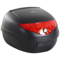 HOMCOM - Coffre supérieur détachable pour scooter/motocyclette - 24 L - Noir-Fabriqué en polypropylène robuste 
