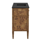 Modway - Elysian 48" Vanité de salle de bain à un seul lavabo - Noir brun-Construction en bois de manguier