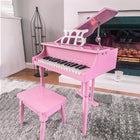 HOMCOM - Mini piano 30 touches Modern Kids, ensemble de 2 pièces - Rose-Peinture de surface sûre pour un jeu en toute sécurité  