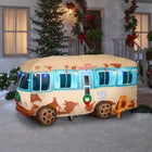 GEMMY - Décoration gonflable de Noël inspirée du film « Le sapin a les boules » (National Lampoon's Christmas Vacation) avec logo et LED - 122 cm x 229 cm-Comprend des piquets et des attaches