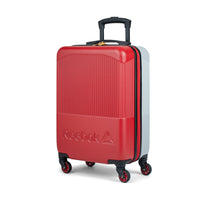 Reebok - Valise de cabine à coque rigide 21.50po Time Out - Rouge-Roulettes pivotantes à 360° pour un déplacement fluide, silencieux et sans effort
