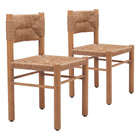 Zuo - Iska Chaise de salle à manger - Naturel - Ensemble de 2-Assemblage requis