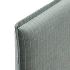 Modway - Camille Mélange de lin rembourré Tête de lit King Size - Bande bleue Spa-Assemblée requise