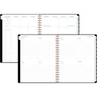 AT-A-GLANCE - Agenda scolaire hebdomadaire/mensuel Signature 2026-2027 - 11 po H x 8 3/8 po l - noir - bilingue-Reliure à double spirale