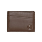 Club Rochelier - Portefeuille mince pliable pour homme avec carte d'identité amovible - Brun-10 emplacements pour cartes de crédit