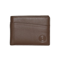 Club Rochelier - Portefeuille mince pliable pour homme avec carte d'identité amovible - Brun-10 emplacements pour cartes de crédit